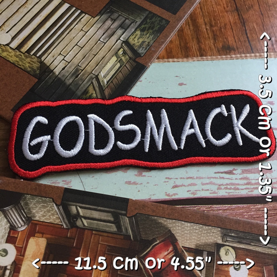 Godsmack วงดนตรี ร็อค เฮฟวี่เมทัล พังค์ ตัวรีดแบบปัก อาร์มปัก ตัวรีดติดเสื้อ ตัวรีด ติดกระเป๋า ติดหมวก ติดแจ๊คเก็ต Rock Iron on Embroidered Patch