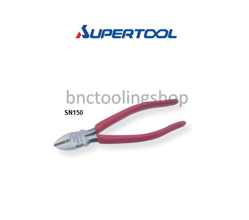 คีมตัด-ปอกสายไฟยาว 160 มิล,Heavy Duty Diagonal Cutting Pliers Size 160mm,Supertool,SN150