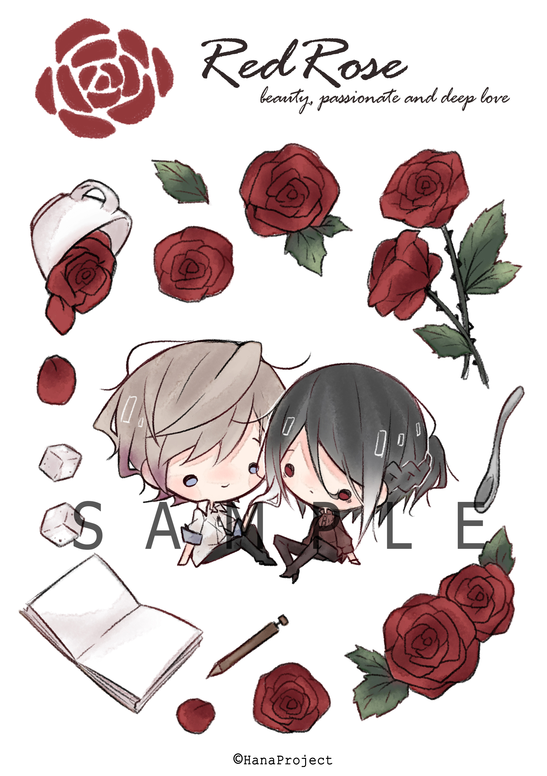 Hana Project : สติกเกอร์ A7 Welcome to Dandelion Cafe ~บทกุหลาบแดง~