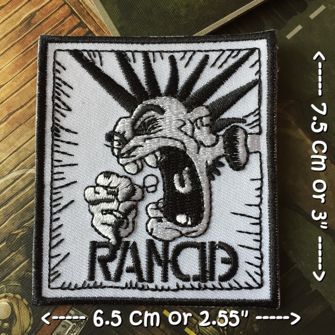 Rancid แรนซิด วงดนตรี ร็อค เฮฟวี่เมทัล พังค์ ตัวรีดแบบปัก อาร์มปัก ตัวรีดติดเสื้อ ตัวรีด ติดกระเป๋า ติดหมวก ติดแจ๊คเก็ต Rock Iron on Embroidered Patch