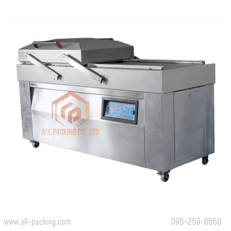 เครื่องซีลและแพ็คสูญญากาศแบบสองหลุมฝาสวิง รุ่น DZP-800/2SB