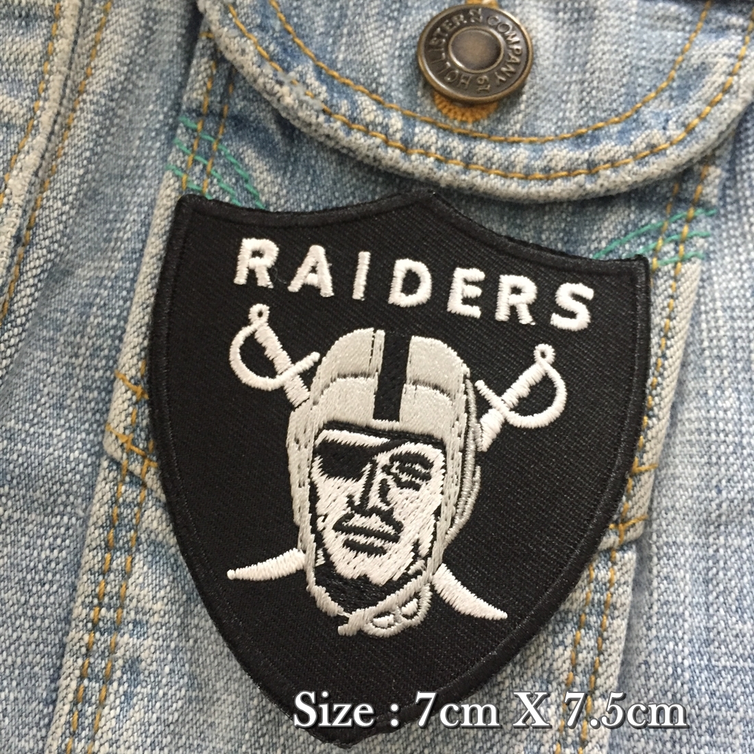 โลโก้ ทีมRaider ตัวรีดติดเสื้อ อาร์มรีด อาร์มปัก ตกแต่งเสื้อผ้า หมวก กระเป๋า แจ๊คเก็ตยีนส์ Hipster Embroidered Iron on Patch