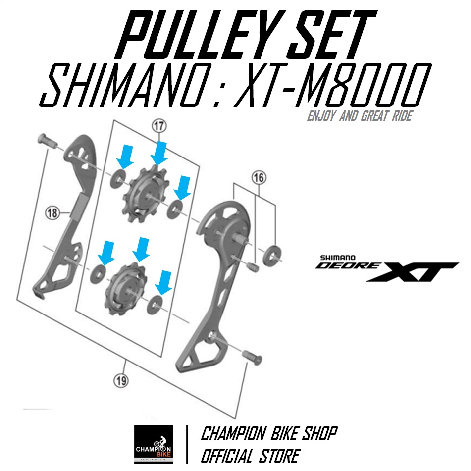 เฟืองตีนผี SHIMANO XT 11สปีด RD-M8000 / M8050 REAR DERAILLEUR PULLEY 11 SPEED