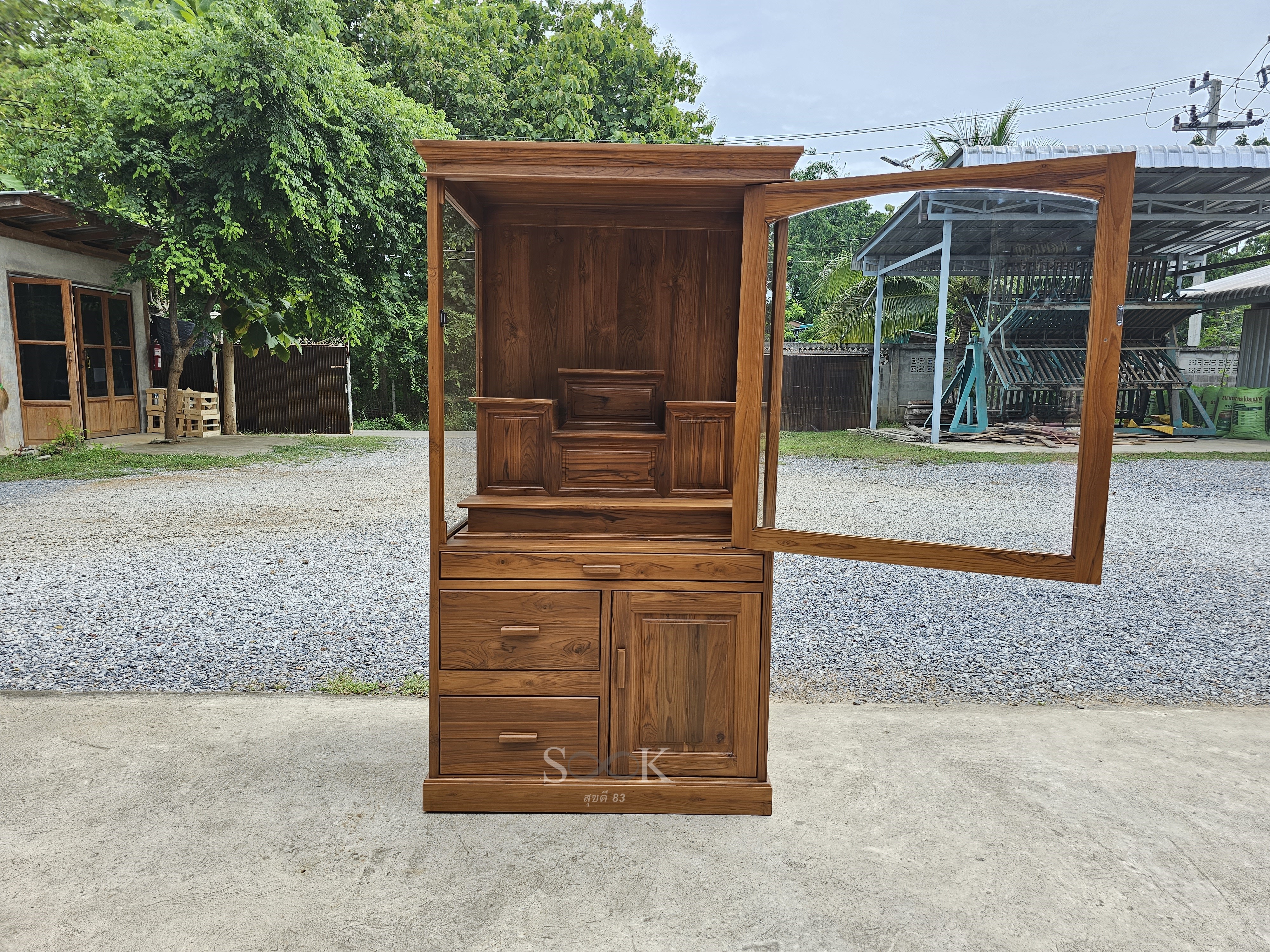 ตู้บูชา หมู่ 5 บานกระจก