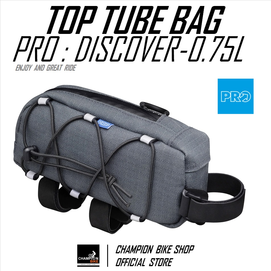 กระเป๋าใส่ของกันน้ำ ยึดท่อบนเฟรม PRO : DISCOVER 0.75 L TOP TUBE BAG BIKEPACKING