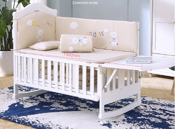 เตียงนอนไม้สีขาว B10135 (WD1)