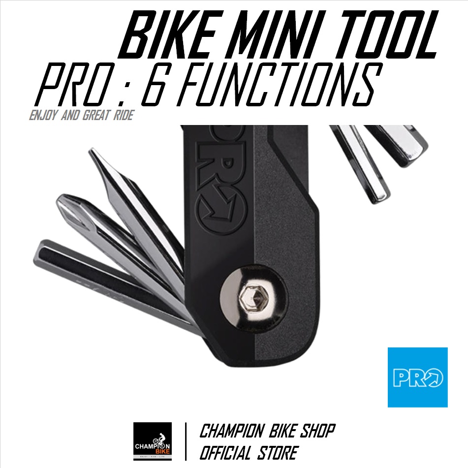 ชุดเครื่องมือพับจักรยาน 6 ชิ้น PRO : MINITOOL 6 - BIKE FOLDING MULTI TOOL 6 IN 1