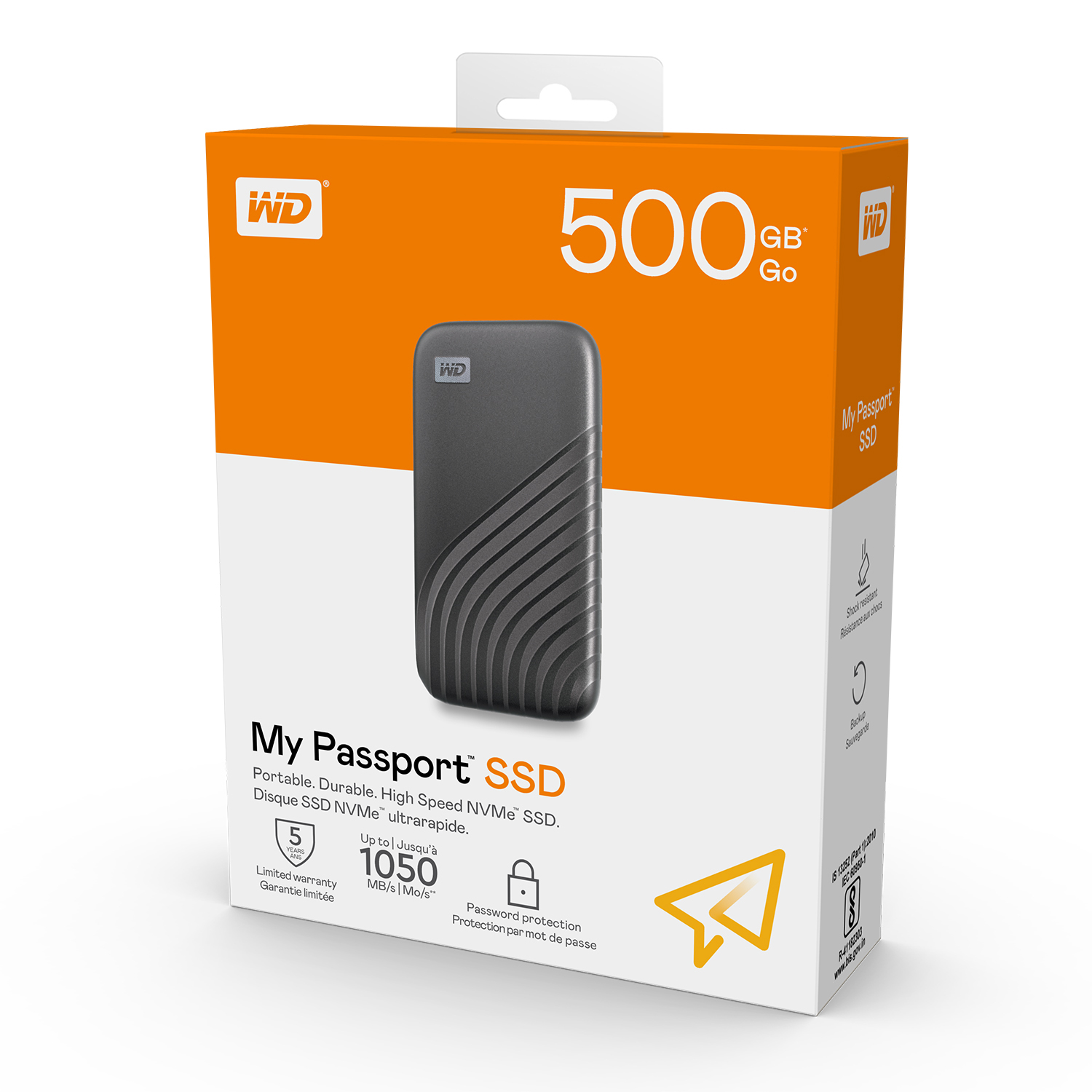 WD My Passport SSD Type-C 500GB 1TB 2TB 4TB (Gray) External Harddisk ฮาร์ดดิสพกพา , USB 3.1 and USB Type C Western Digital