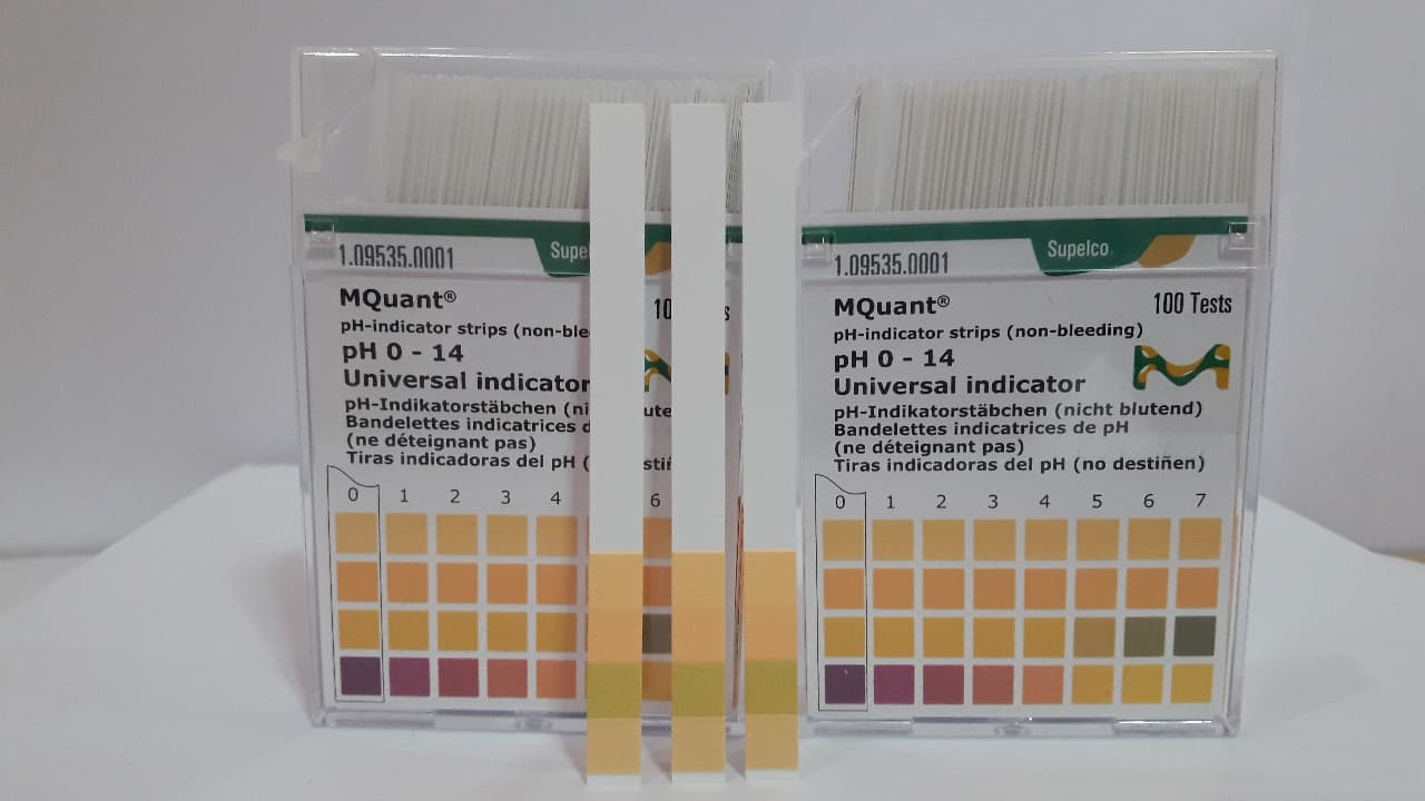 กระดาษลิตมัสยี่ห้อเมิร์ค (แบบกล่อง) กระดาษวัดค่าพีเอช, กระดาษลิตมัส, pH paper กระดาษทดสอบ pH 0-14 ของประเทศเยอรมนี