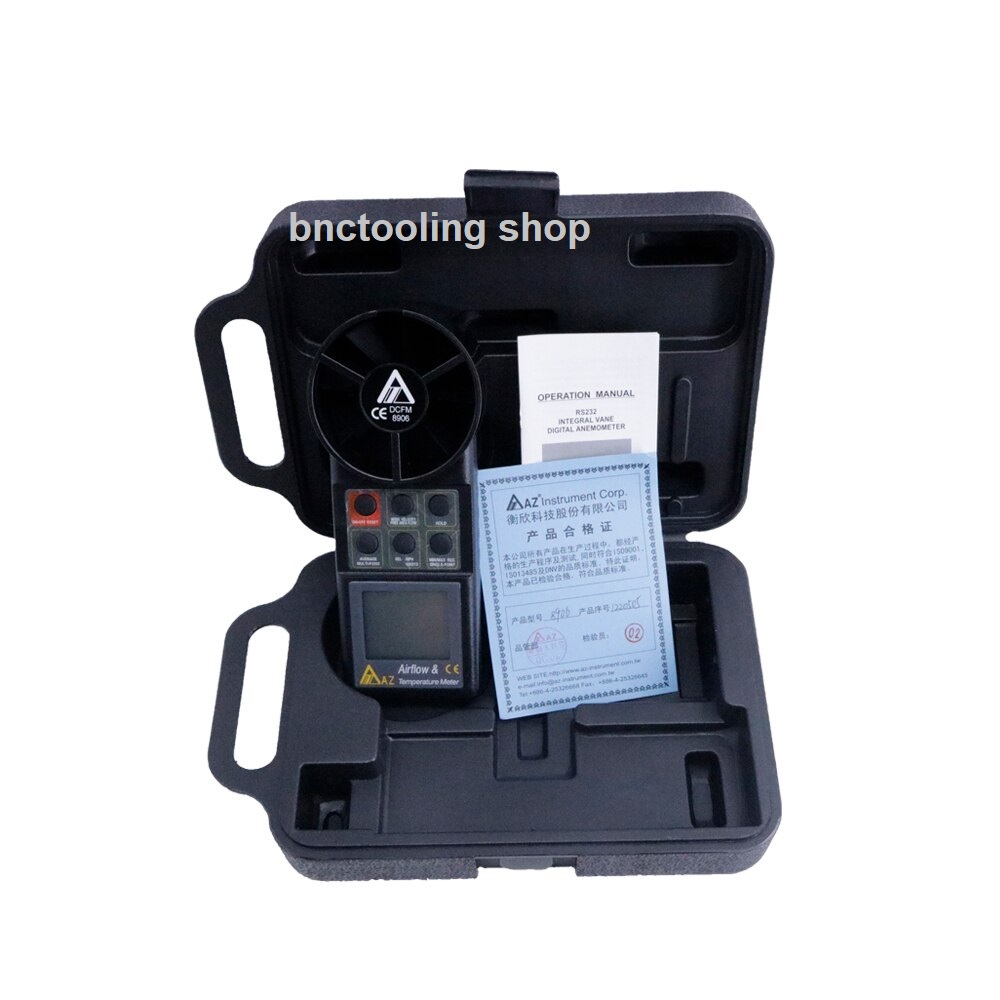 เครื่องวัดเร็วลม,AZ8906 Air Volume Meter Digital Anemometer Air Flow Tester AZ-8906 Wind Speed Meter.