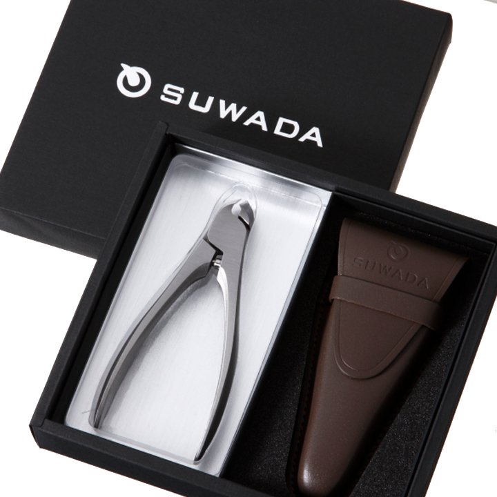 SUWADA กรรไกรตัดเล็บคุณภาพพรีเมี่ยมอันดับ1 จากญี่ปุ่น รุ่นคลาสสิคสีเงิน รางวัลออกแบบดีเยี่ยม แฮนด์เมดทุกอัน พร้อมซองหนังเก็บกรรไกร