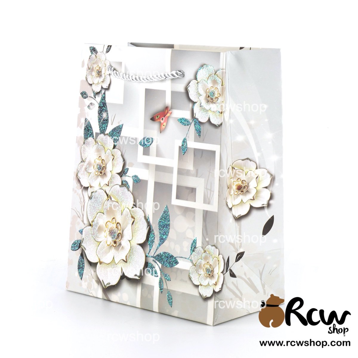 ถุงของขวัญ มีหูเชือก ลาย BR17 (5ใบ)