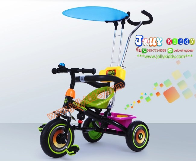 TP 21515 รถสามล้อเด็ก สีเขียว มัลติฟังชั่นเป็นรถเข็นก็ได้ รูปทรงสวยทันสมัย ถอดประกอบได้