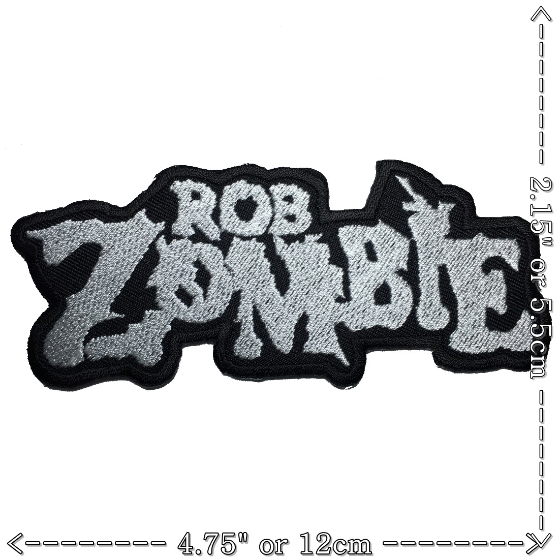 Rob Zombie ตัวรีดติดเสื้อ อาร์มรีด อาร์มปัก ตกแต่งเสื้อผ้า หมวก กระเป๋า แจ๊คเก็ตยีนส์ Rock Iron on Embroidered Patch