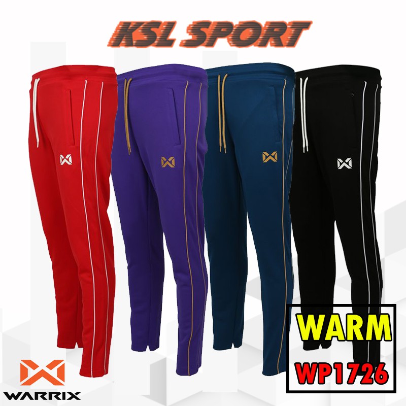 WARRIX กางเกงวอร์มขาปล่อยวาริกซ์ รุ่น WP1726 สีกรมท่า/ดำ/ม่วง/แดง วอริกซ์ แท้ 100%