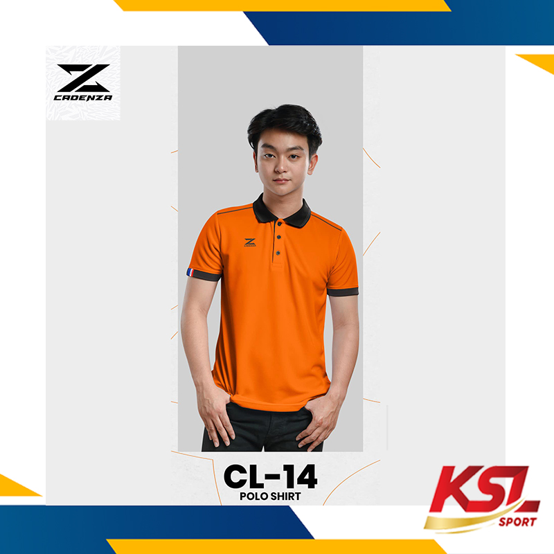 เสื้อโปโลผู้ชาย CADENZA (คาเดนซ่า) รุ่น CL-14 MEN สีฟ้า/ขาว/กรมท่า/น้ำเงิน- ผ้า Micro polyester 100%