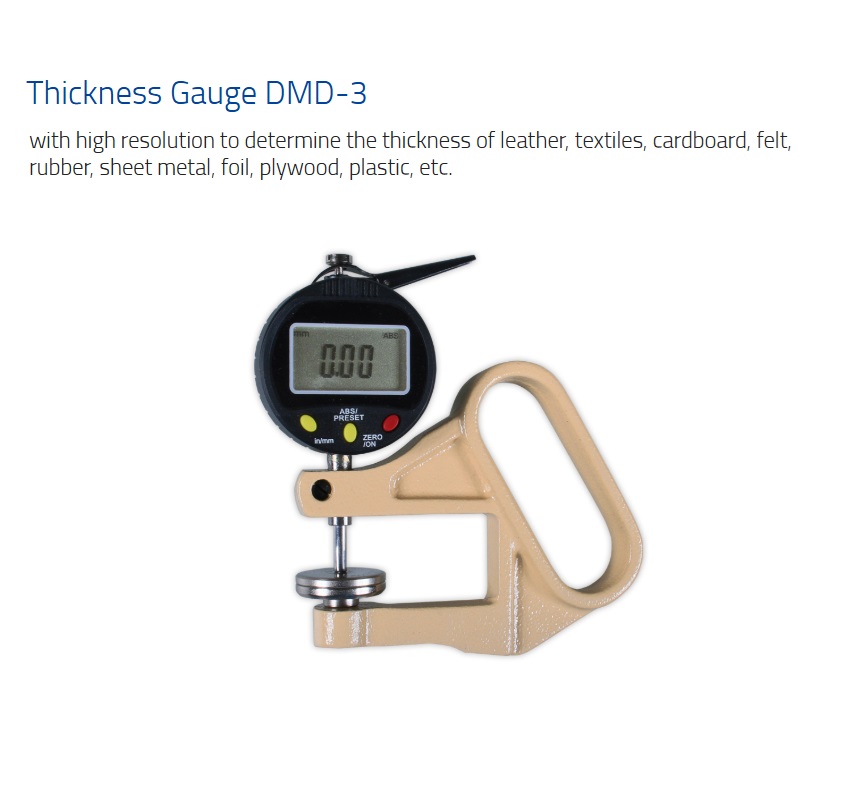 Schmidt,Thickness Gauge,Digital Thickness Gauge,DMD Series,Thickness Gauge DMD-3,เกจวัดความหนาดิจิตอล,Digital Thickness Gauge Depth 50 mm Rang 0-10mm (0.01mm),Measuring by spring force approx. 2 N,