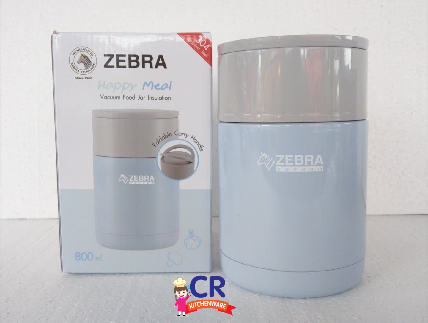 Zebra กระติกอาหารสุญญากาศ Happy Meal 0.8 ลิตร ตราหัวม้าลาย