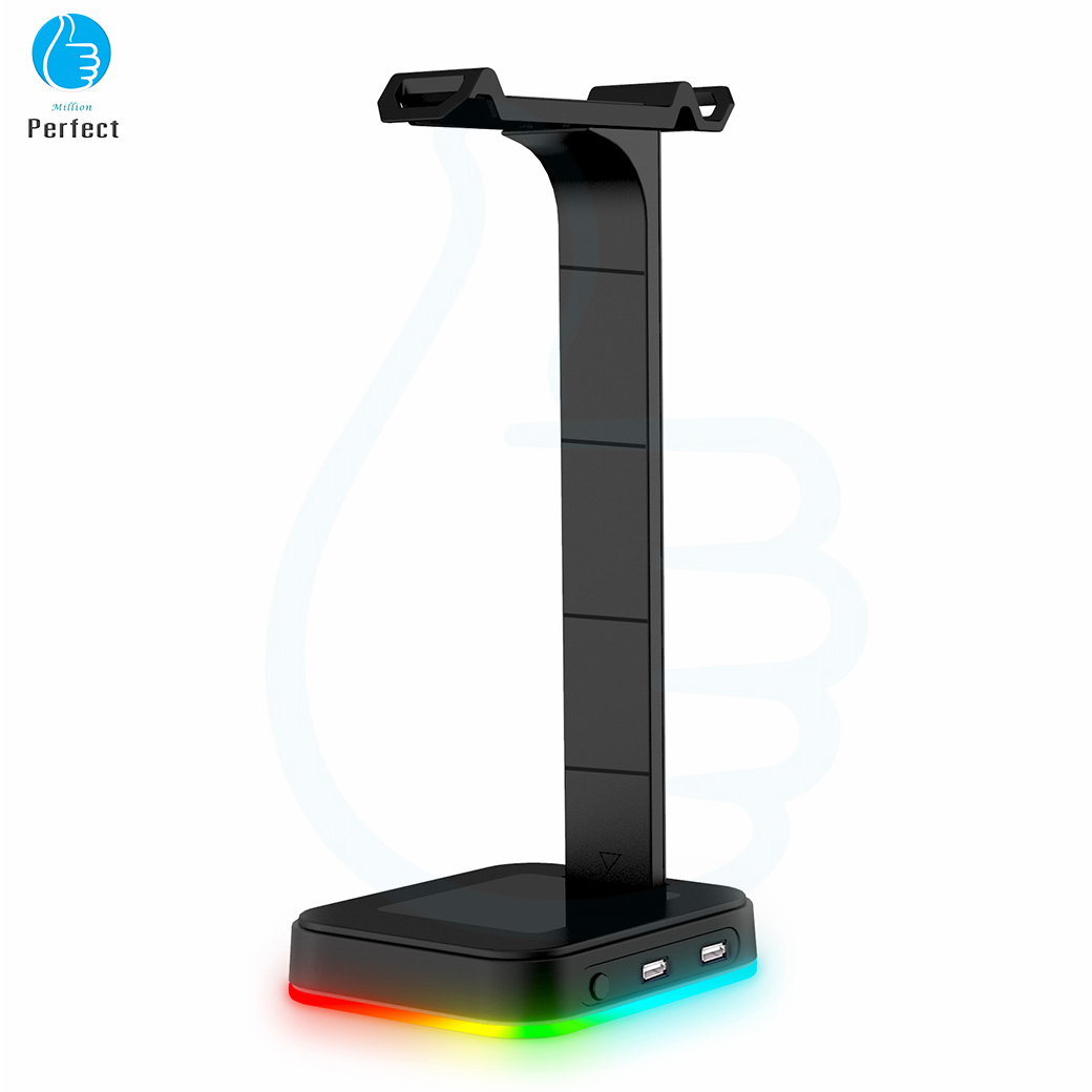 ขาตั้งหูฟัง ที่วางหูฟัง ที่วางหูฟังเปลี่ยนสีไฟได้ ขาตั้งหูฟังคอม ขาตั้งหูฟังเล่นเกมส์ ขาตั้งหูฟังแต่งโต๊ะคอม สามารถใช้งานได้กับหูฟังทุกประเภท Headset Stand รุ่น RGBD9