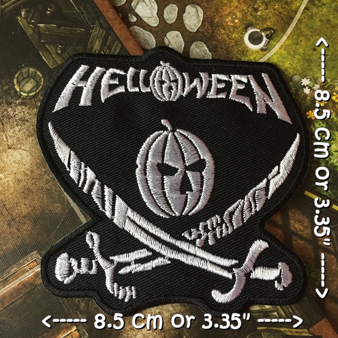 Helloween วงดนตรี ร็อค เฮฟวี่เมทัล พังค์ ตัวรีดแบบปัก อาร์มปัก ตัวรีดติดเสื้อ ตัวรีด ติดกระเป๋า ติดหมวก ติดแจ๊คเก็ต Rock Iron on Embroidered Patch