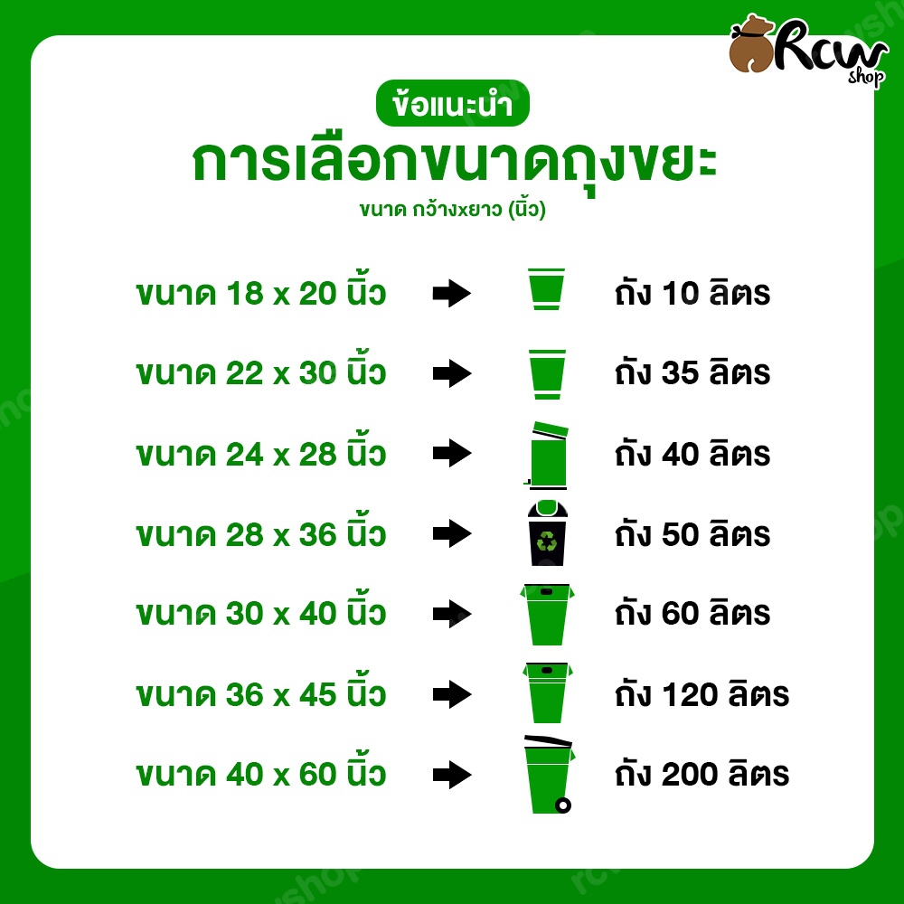 ถุงขยะสีดำ หนา เหนียว 1 กิโลกรัม