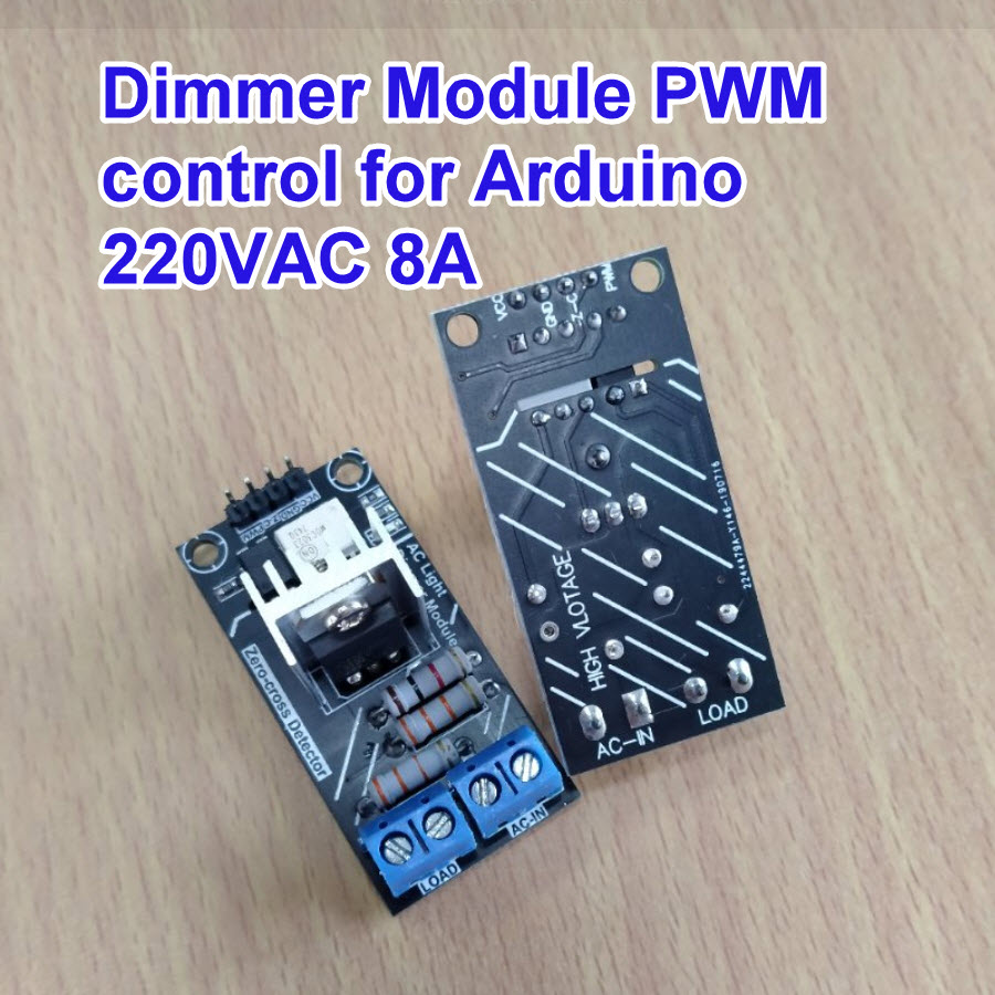 Dimmer Module PWM control โมดูลขับมอเตอร์/หรี่ไฟ Arduino 220VAC 8A