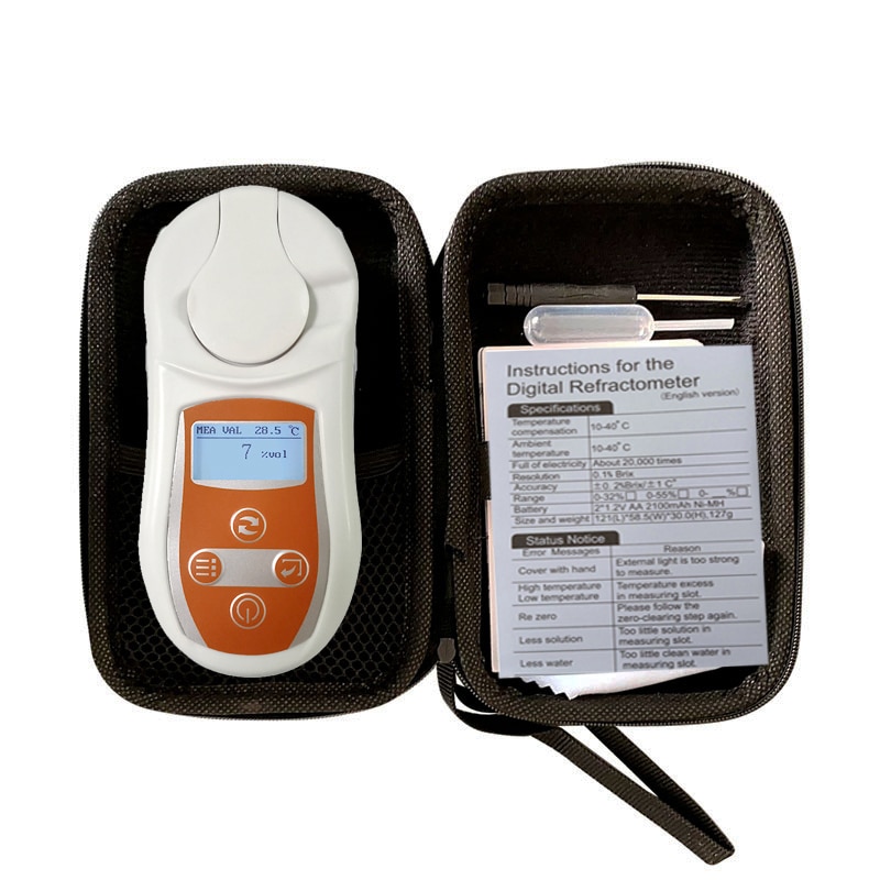 Digital Alcohol Concentration Meter 0.0-75 %VOL Ethanol Concentration Tester Liquor Power Tester Only for wine without color.