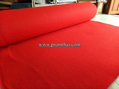 พรมขนห่วงชนิด พรมลูกฟูก สีแดงสด BR011 หนา 5-6 มิล กว้าง 2m. ยาวเมตรละ 240 บาท