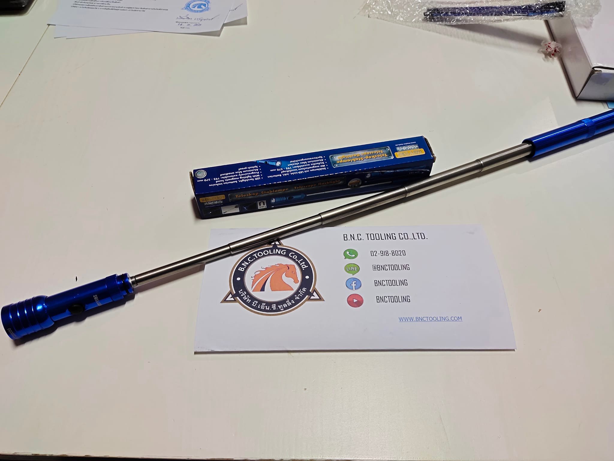 ไฟฉายแบบยืดได้ ยาว 195-570มิล,LED Torchlight Length 195-570mm,HEYTEC,50817200000