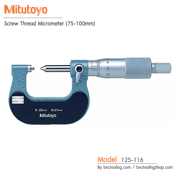 Mitutoyo,Screw Thread Micrometer (75-100mm),125-116