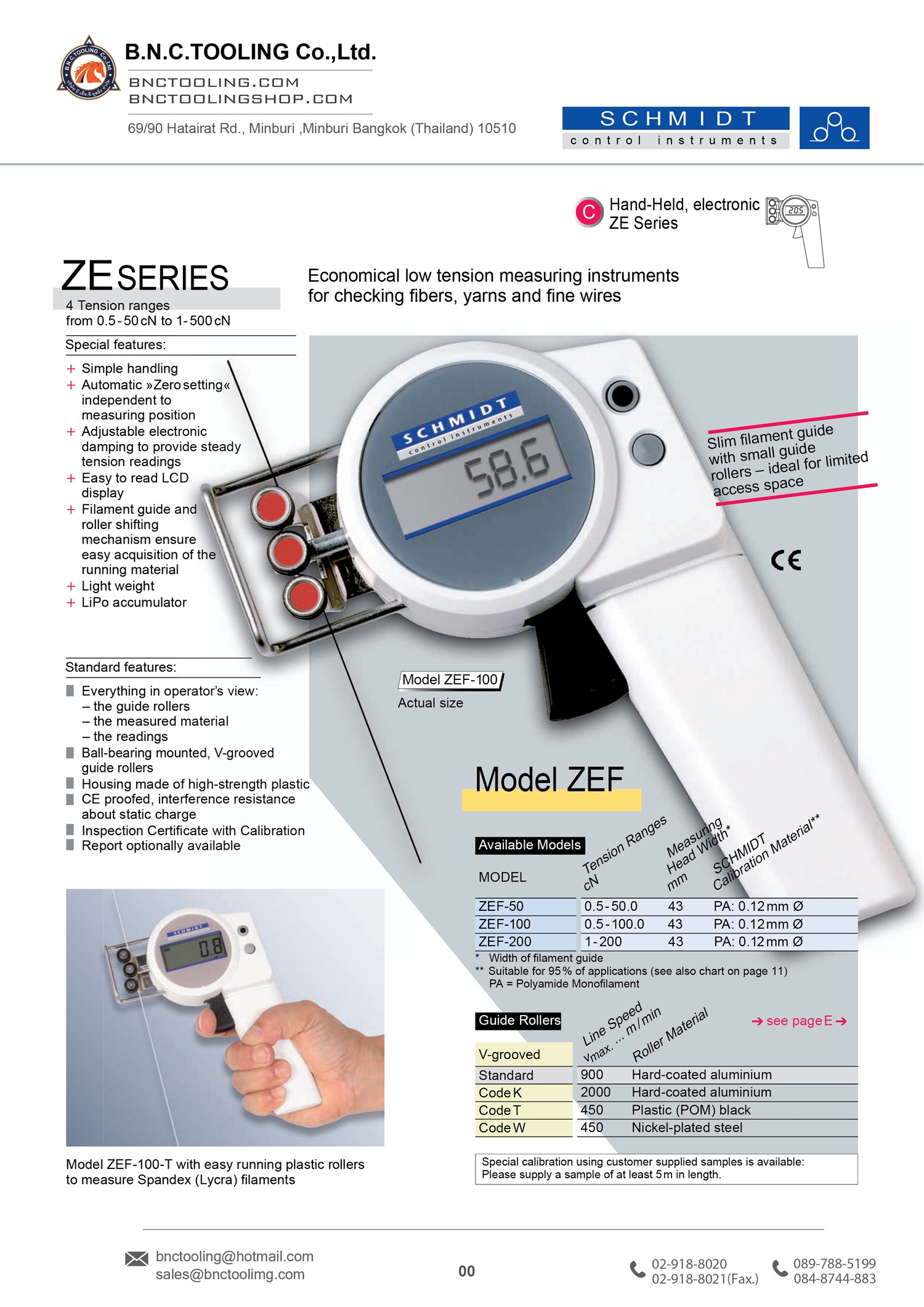 SCHMIDT,Economical low tension measuring instruments for checking fibers,ZEF