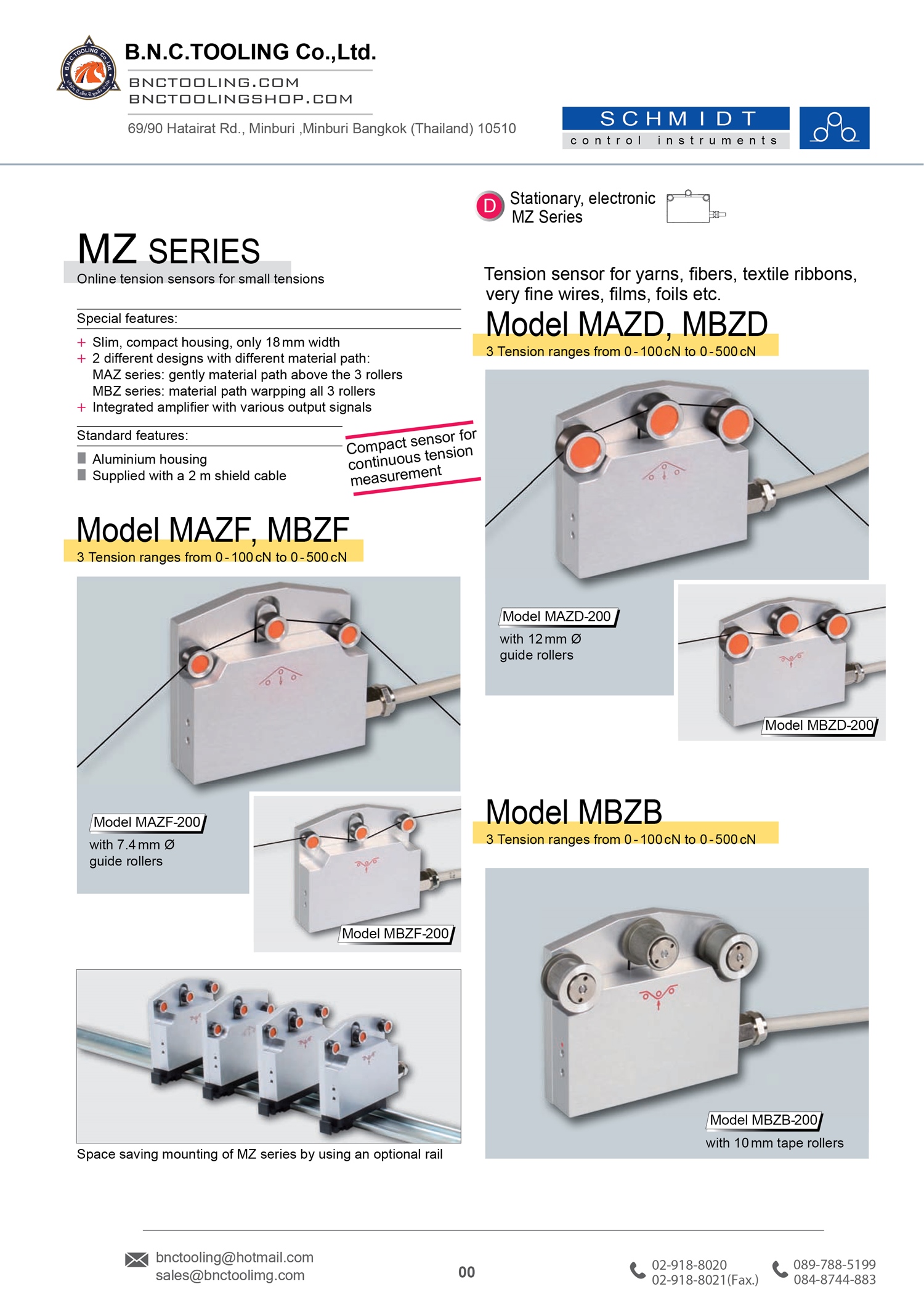 SCHMIDT,Online sensors for continuous measuring ,MZ