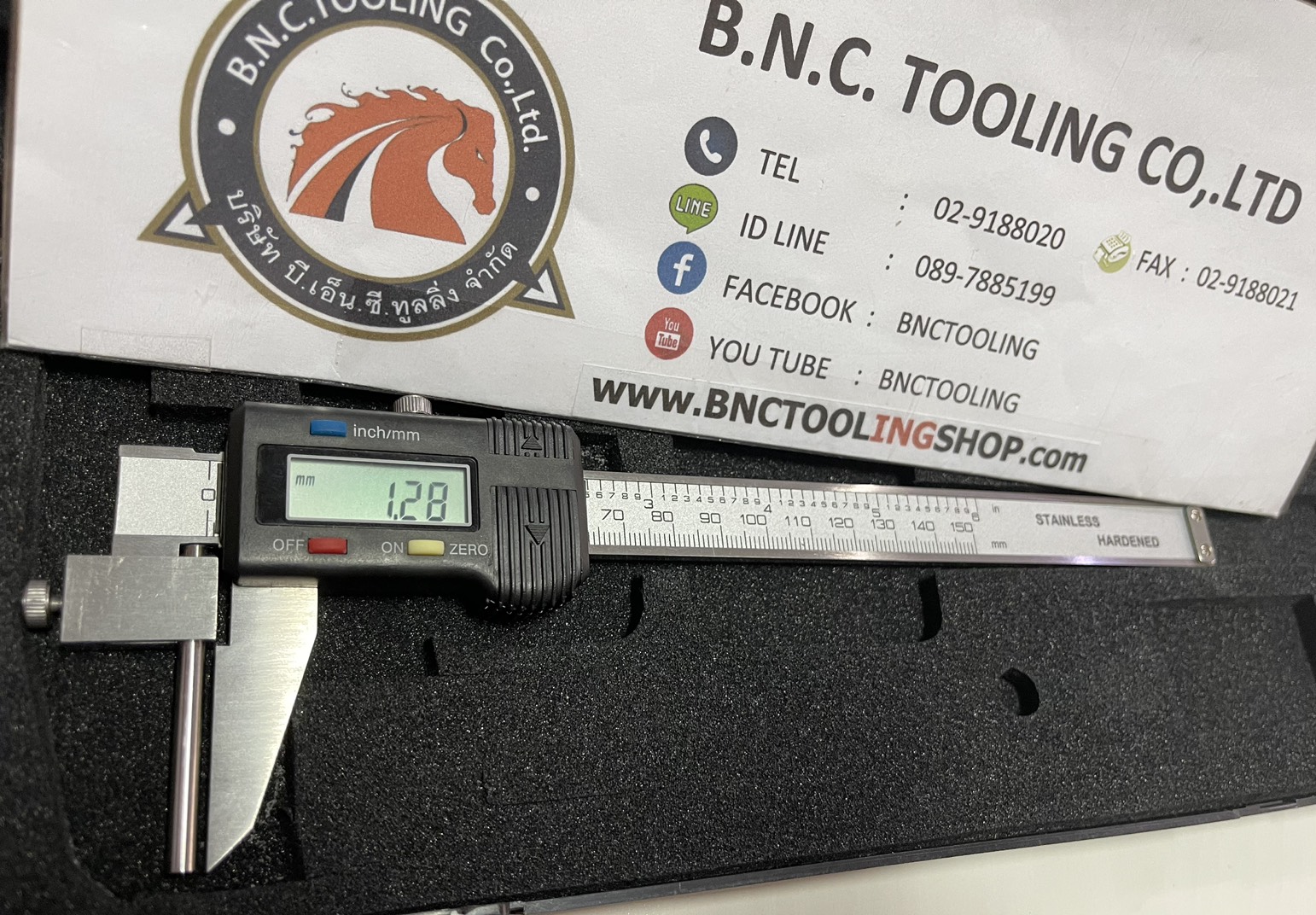 คาลิเปอร์วัดท่อแสดงผลดิจิตอล.,Tube Thickness Digital Calipers (0-150mm)(อ่านละเอียด 0.01mm)