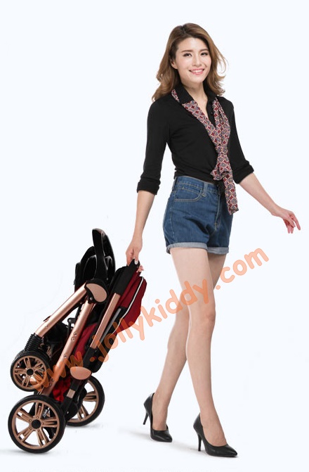 CS10120 รถเข็นเด็ก Welebao MT03 Premium สีแดง