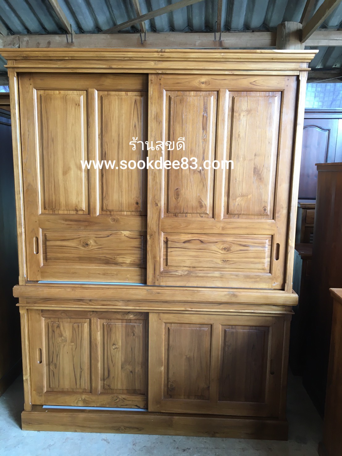 ตู้เสื้อผ้าแยกท่อน 1.5 ม. สูง 2 ม.(บน 120 ล่าง 80)