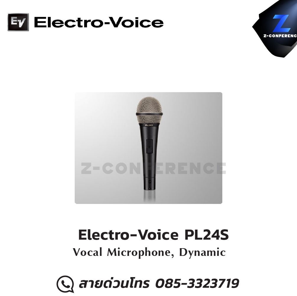 Electro-Voice PL24S Vocal Microphone, Dynamic ออกใบกำกับภาษีได้ รับประกัน 1 ปี