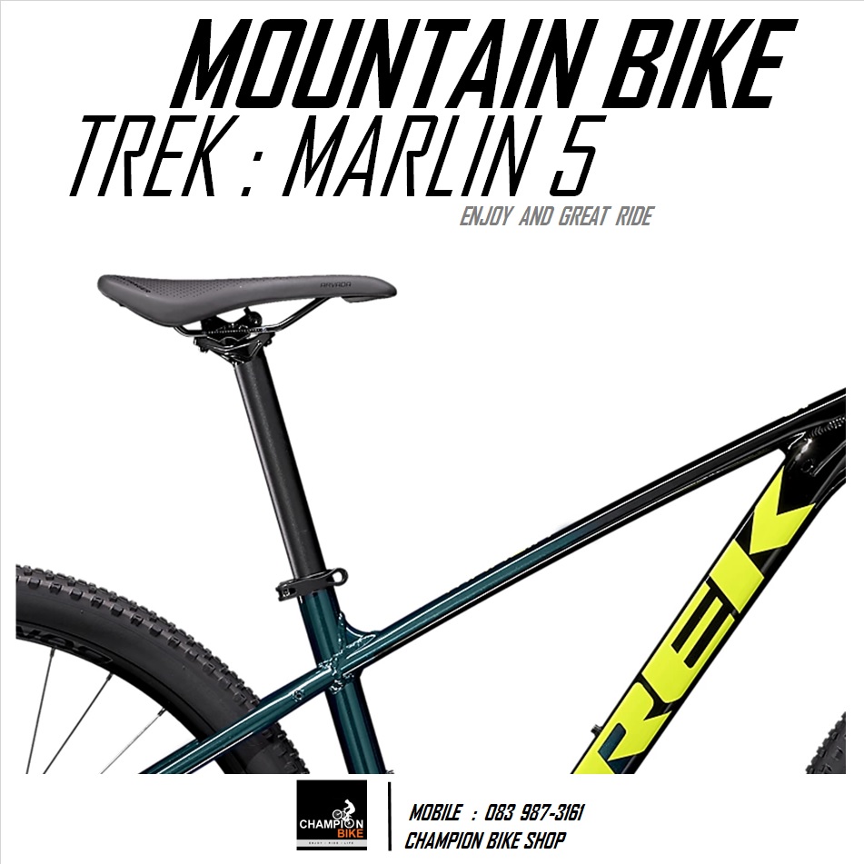 จักรยานเสือภูเขา TREK : MARLIN 5 DISC MOUNTAIN BIKE - 2021 สีดำ-เขียวเข้ม