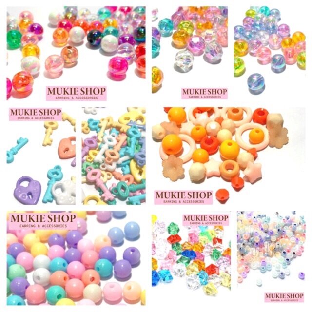 DIY ลูกปัดคละสี V.1 หลายแบบหลายขนาด แพ็ค
