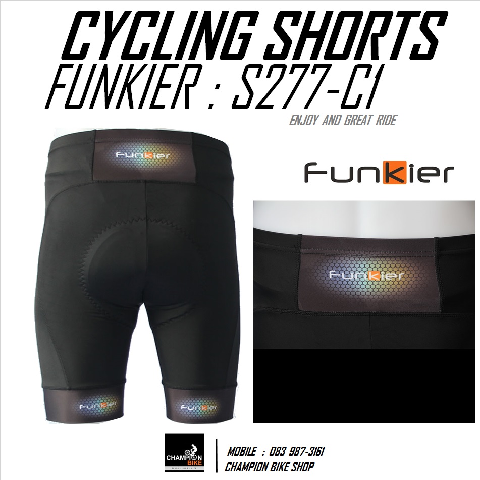 กางเกงปั่นจักรยาน ขาสั้น FUNKIER : S277-C1 MATOVA PRO CYCLING SHORTS เป้าโปร