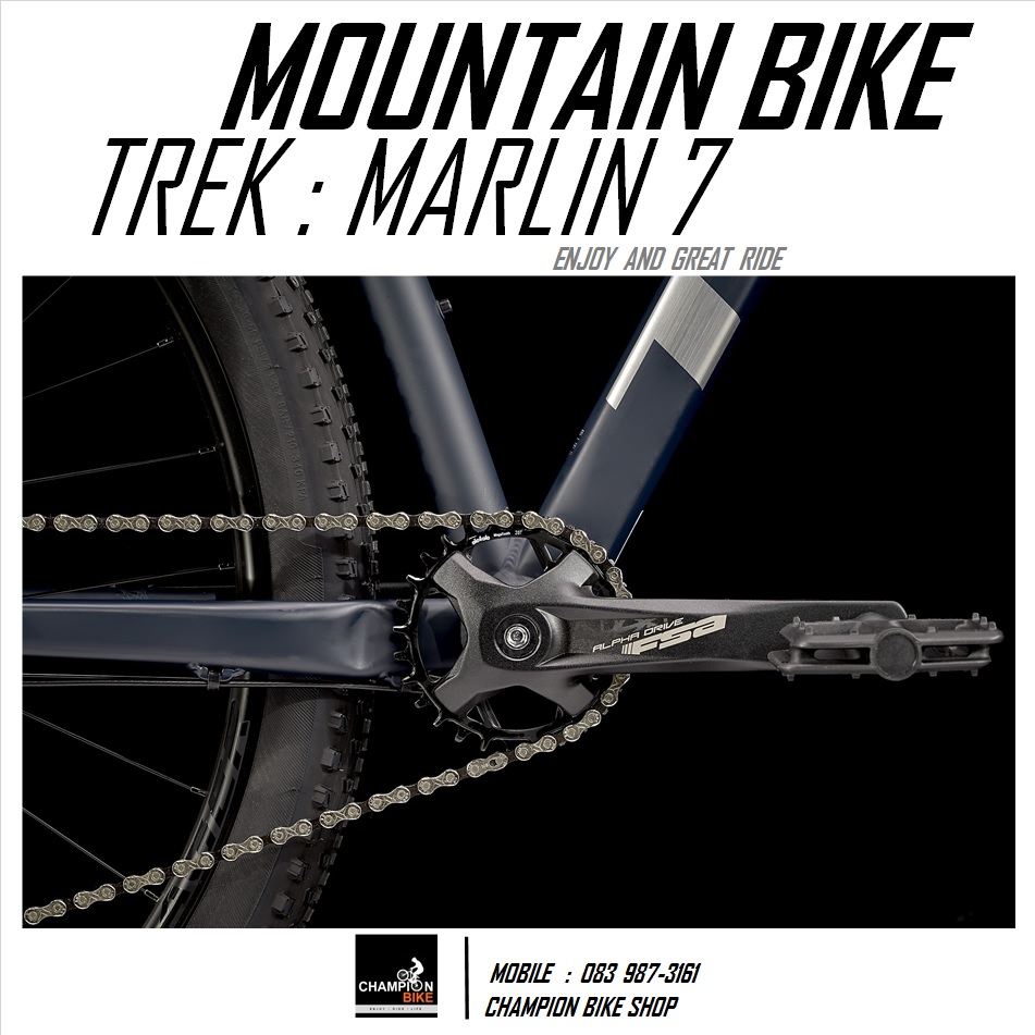 จักรยานเสือภูเขา TREK MARLIN 7 DISC MOUNTAIN BIKE - 2022 สีน้ำเงินเข้มด้าน-เงิน