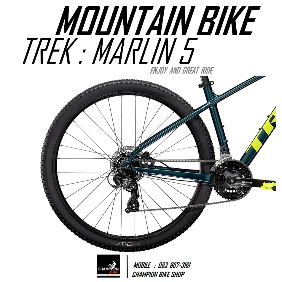 จักรยานเสือภูเขา TREK : MARLIN 5 DISC MOUNTAIN BIKE - 2021 สีดำ-เขียวเข้ม