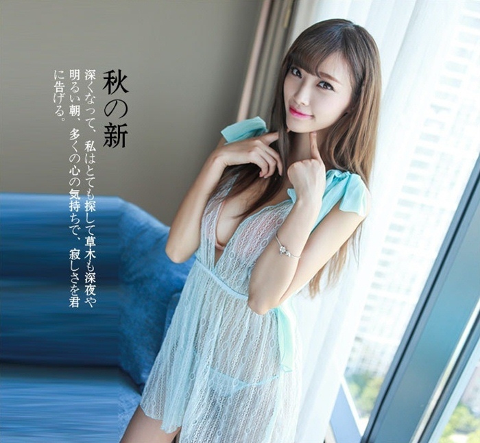 N483 ชุดนอนเซ็กซี่ ชุดนอนอีโรติกผ้าลูกไม้ผ่าอกจั้มเอวสวมใส่แบบใช้คล้องไหล่ ช่วงหัวไหล่แต่งด้วยผ้าซีทรูไว้สำหรับผูกเป็นโบว์สวยๆตามรูปถ่ายสินค้าจริงเลยค่ะ ***ในหุ่นใส่แบบสบายๆยังยืดขยายได้อีกพอสมควร