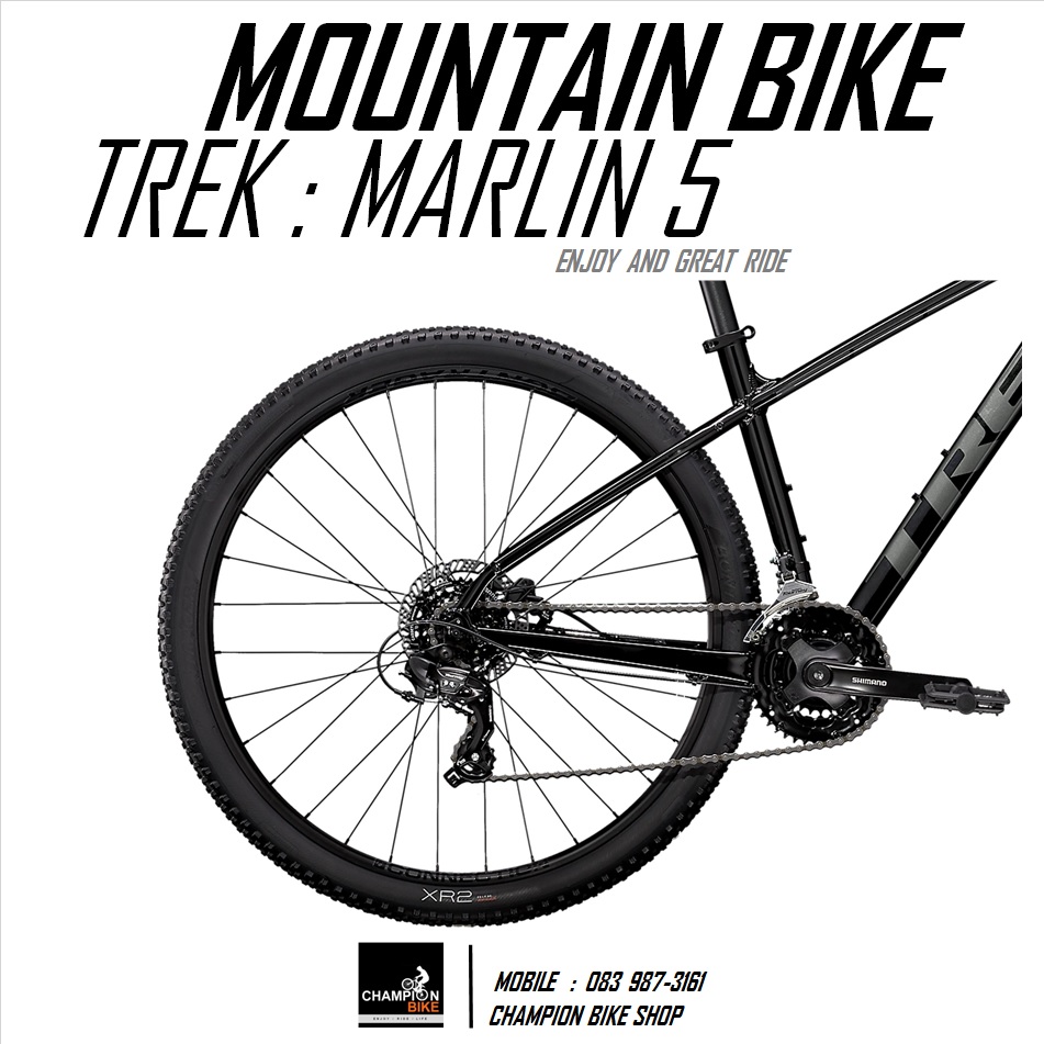 จักรยานเสือภูเขา TREK : MARLIN 5 DISC MOUNTAIN BIKE - 2021 สีดำ-เทา