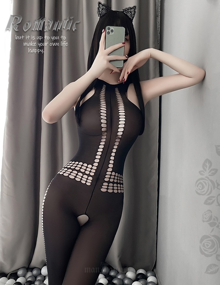 K072 ชุดถุงน่องสวมใส่เต็มตัว ชุดบอดี้สูทเนื้อถุงน่องมาในแบบเปิดเป้า ตัวชุดสวมใส่แบบคล้องไหล่ ลวดลายดีไซน์เป็นช่องๆตามรูปเลยค่ะ