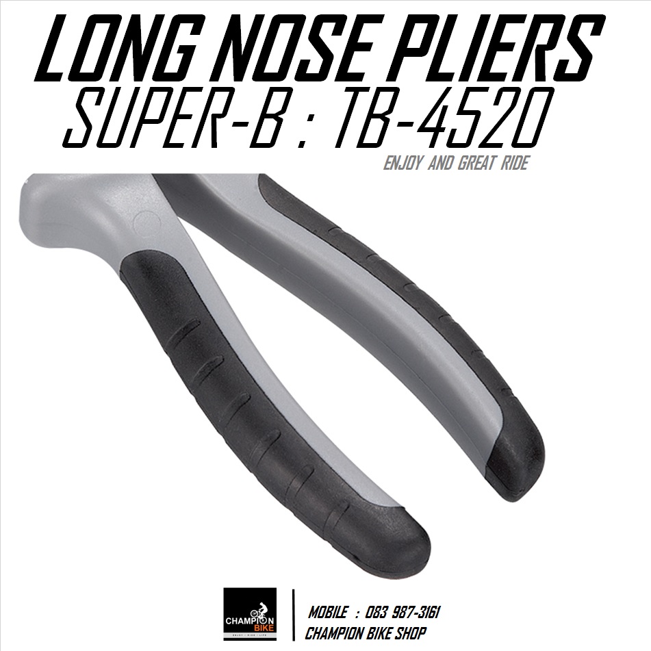 คีมปากจิ้งจก 8" SUPER-B : TB-4520 - 8" LONG NOSE PLIERS BIKE TOOL