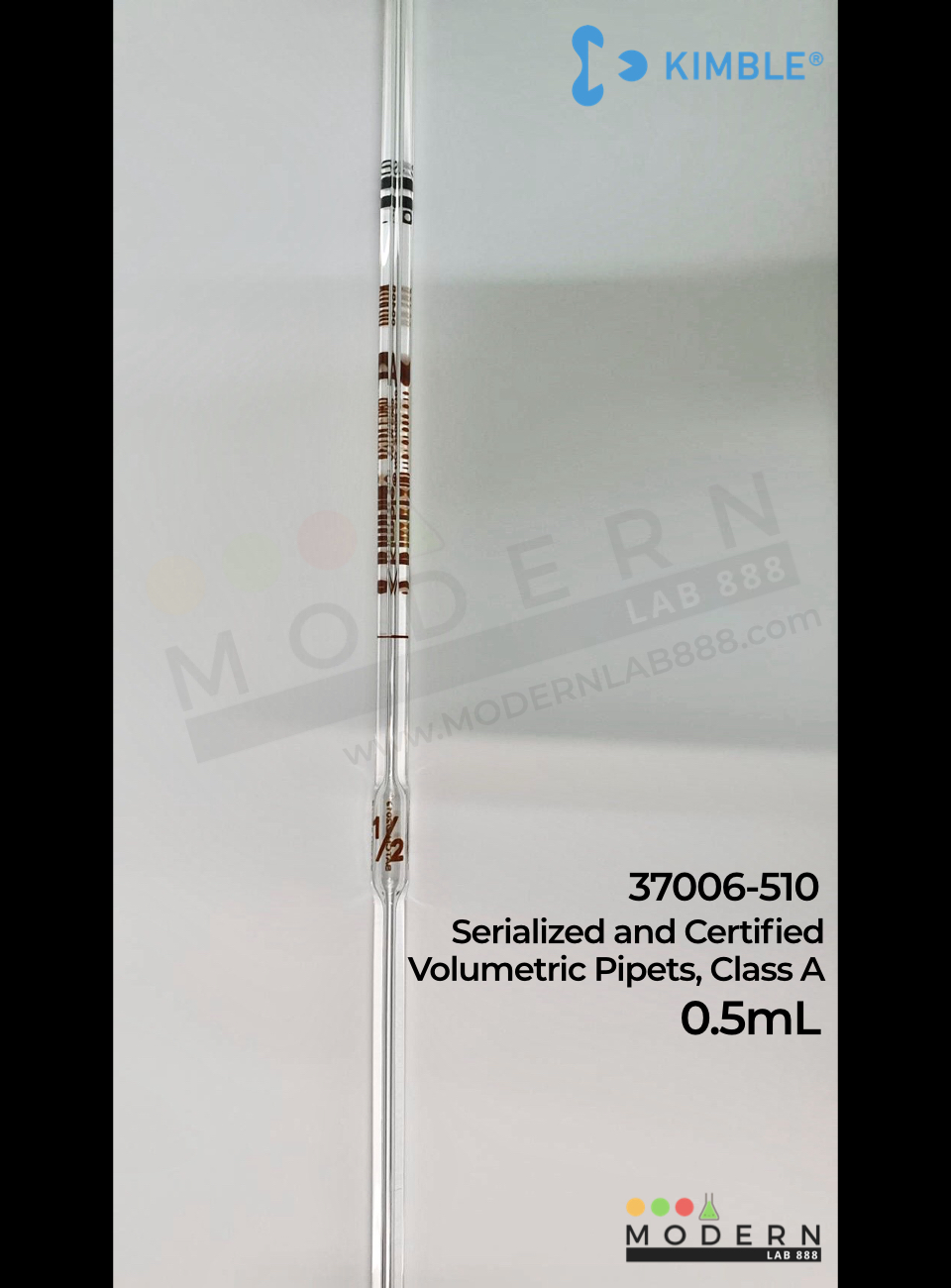0.5mL Serialized and Certified Volumetric Pipets, Class A