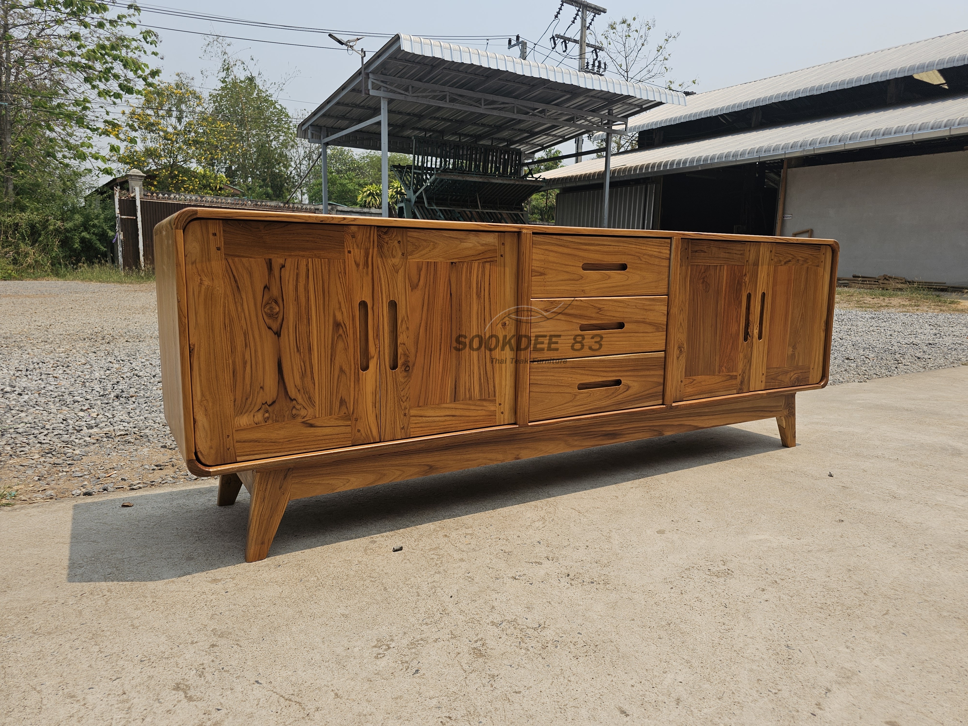 ชั้นวางทีวีบานเรียบ