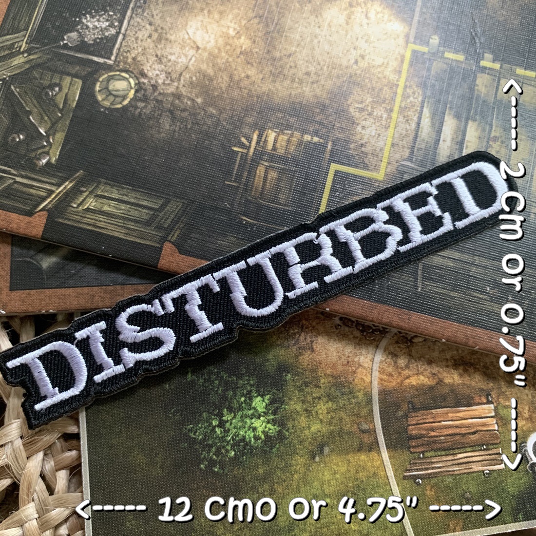 Disturbed วงดนตรี ร็อค เฮฟวี่เมทัล พังค์ ตัวรีดแบบปัก อาร์มปัก ตัวรีดติดเสื้อ ตัวรีด ติดกระเป๋า ติดหมวก ติดแจ๊คเก็ต Rock Iron on Embroidered Patch