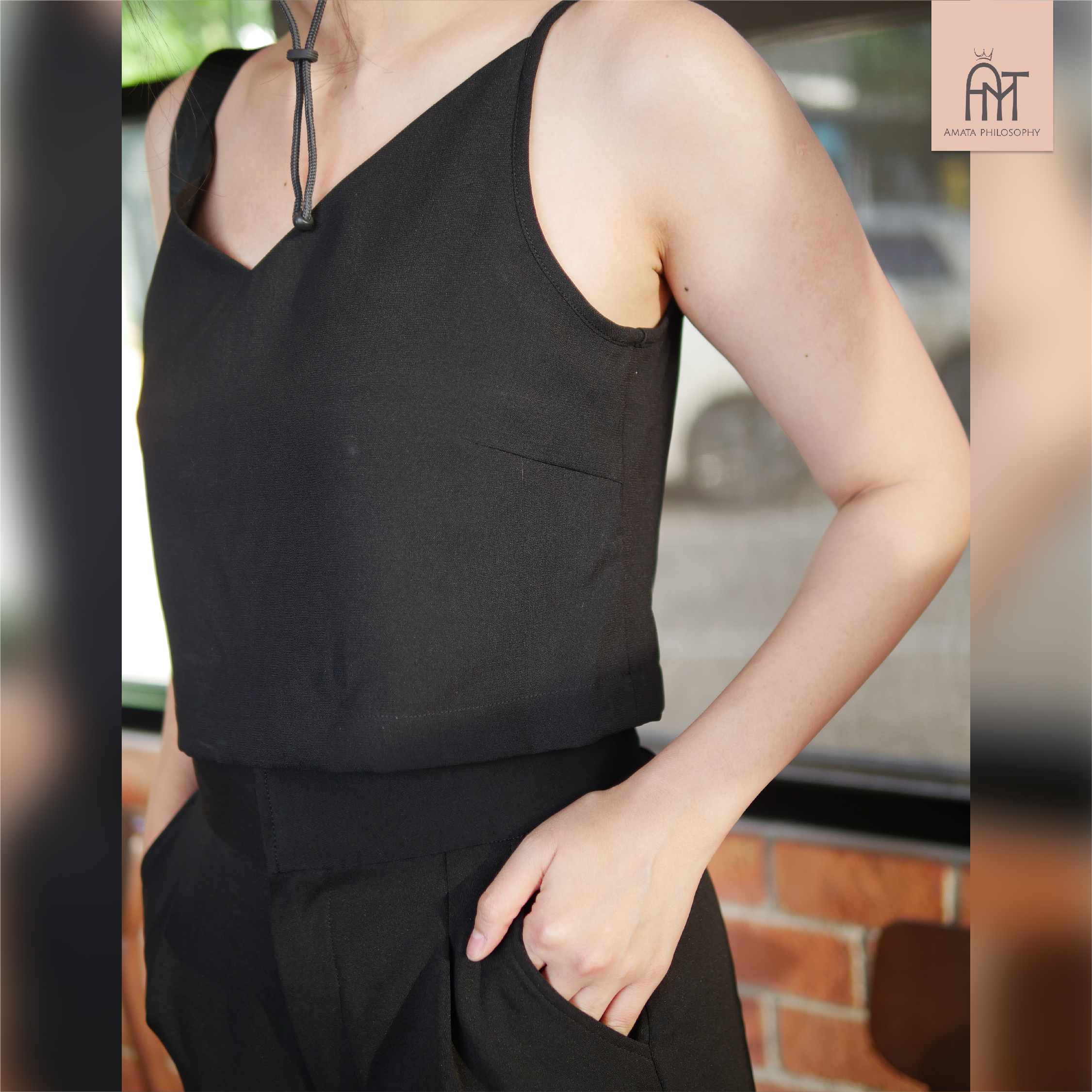 AMATA Tank Top แดง ดำ ขาว ม่วง