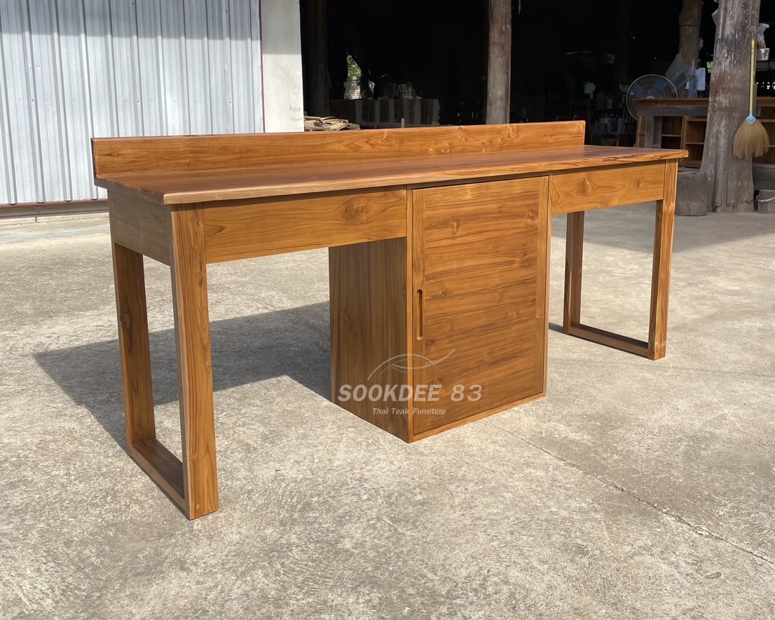 โต๊ะเขียนหนังสือผสมตู้บานเปิด